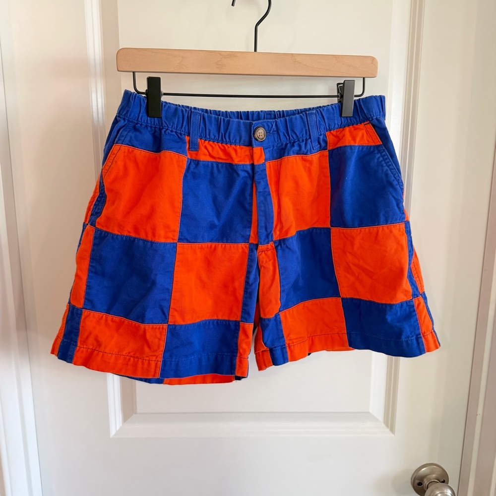 Chubbies Checkered Shorts Mens M/L Blue Orange Florida Gators 5” Inseam Chino